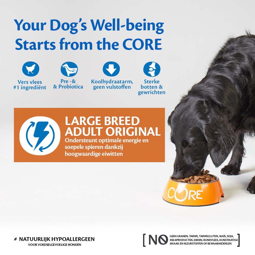 Wellness CORE Adult Original Large-Breed - Hondenvoer - Kip - 10 kg