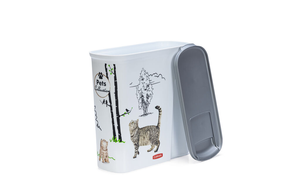 Curver Kat - Voercontainer - 6 l - Wit - 24x28x2 cm