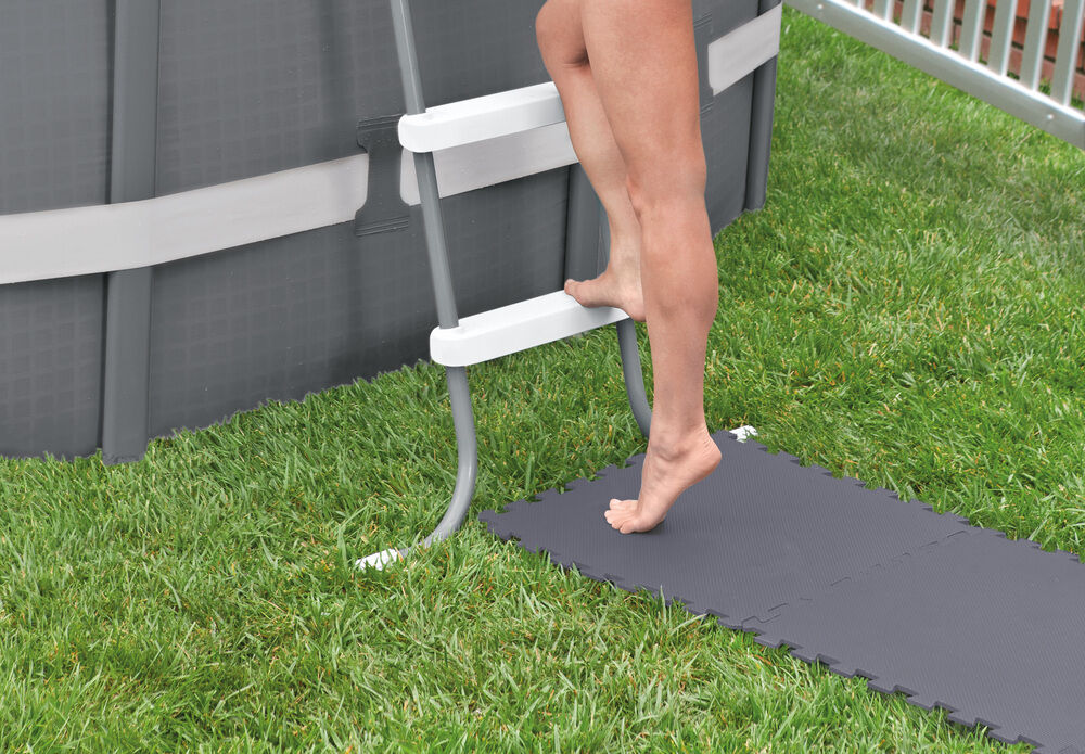 Intex - Vloertegels - 8 stuks - Grijs - 50.00x50.00x50.00 cm