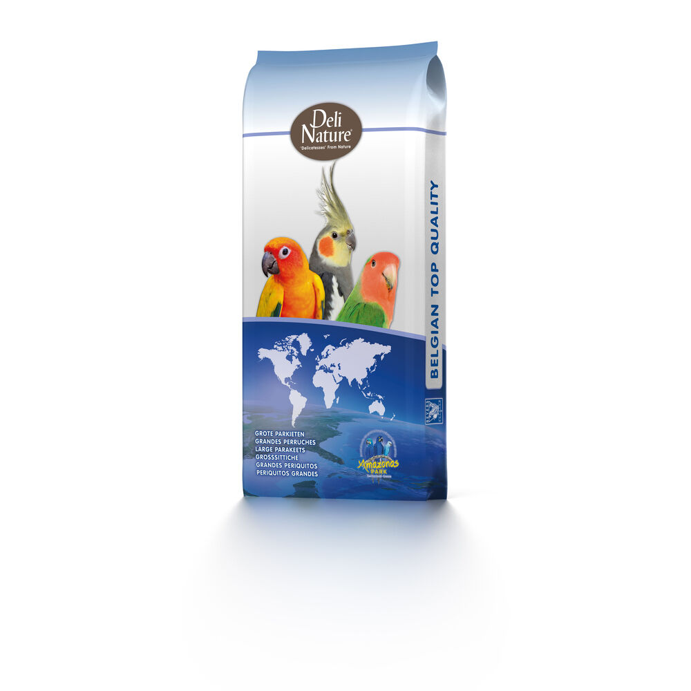 Deli Nature Grote parkietenvoer met cardy - Vogelvoer Deli Nature Grote parkietenvoer met cardy - Vogelvoer