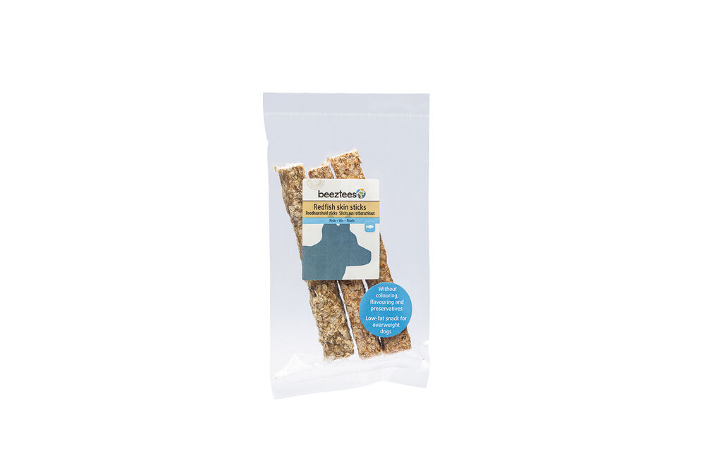 Beeztees Roodbaarshuid - Hondensnack - 1.00 cm - 75.00 - 1.00 cm - vis - 1.00 cm