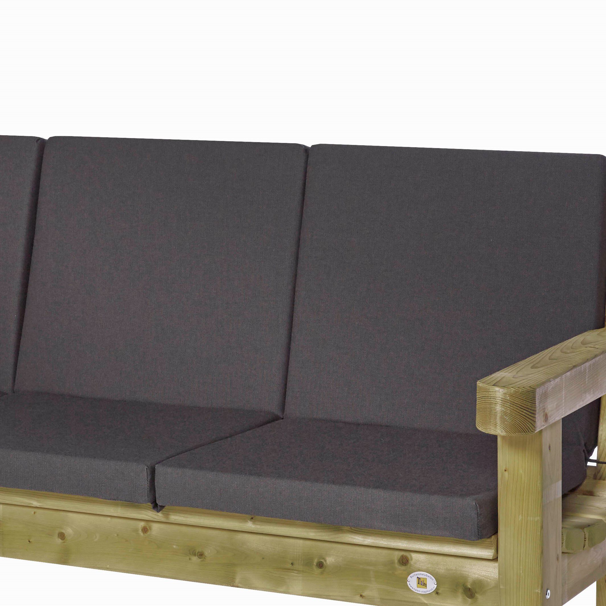 Talen Buitenmeubelen voor 4-zitsbank Zeist en 4-zitsbank Lisse - Bankkussen - Antraciet - 220x96x6cm - Antraciet