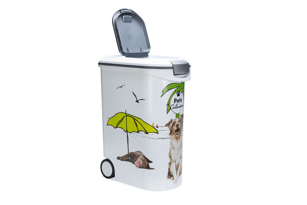 Curver Hond - Voercontainer - 54.00 l - 43.00 cm - Wit Grijs - 49.00 cm - 28.00 cm