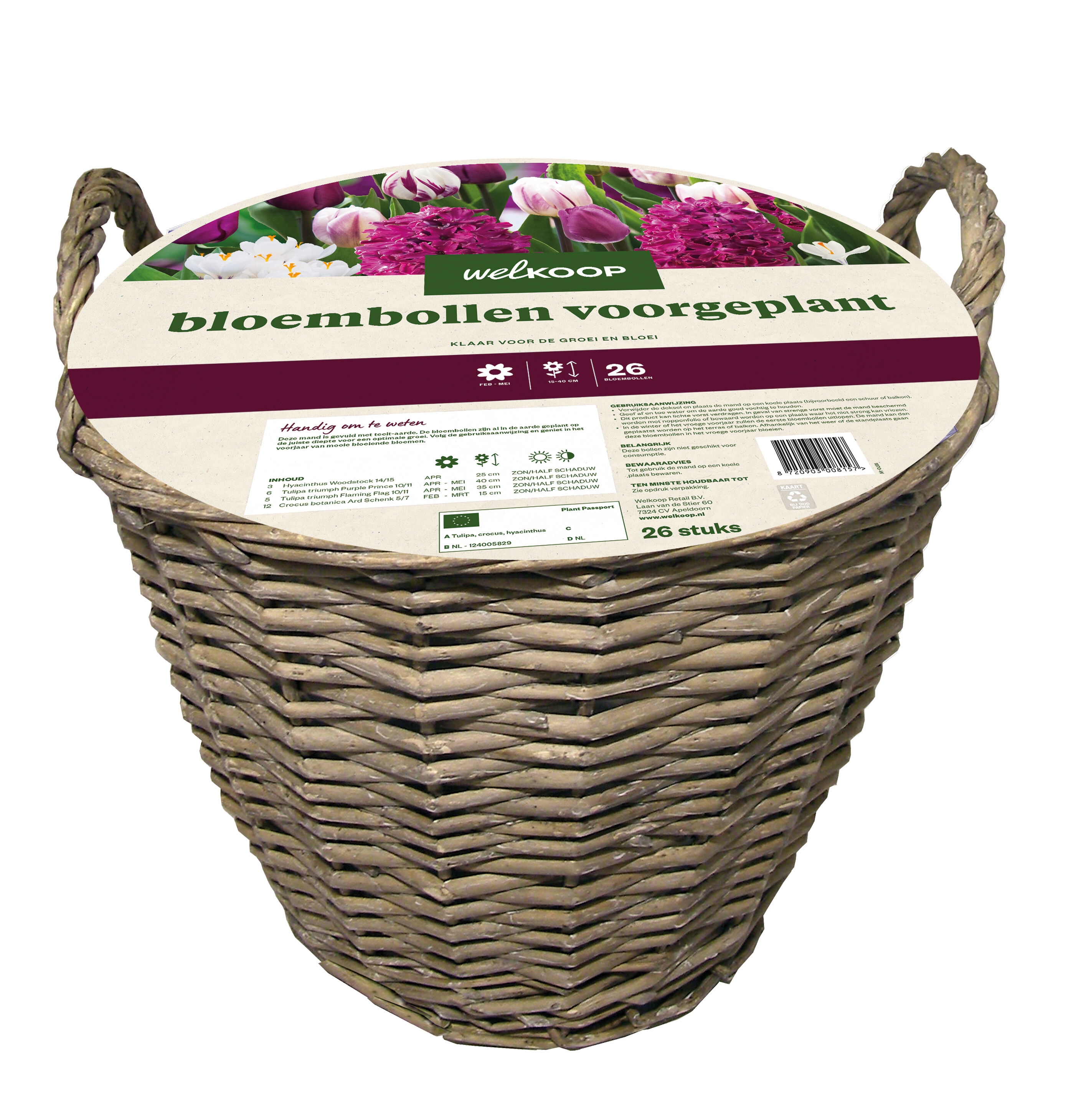 Welkoop Bloembollen mix - in Mand Welkoop Bloembollen mix - in Mand