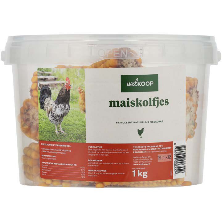 Welkoop Maiskolfjes - Kippensnack Welkoop Maiskolfjes - Kippensnack