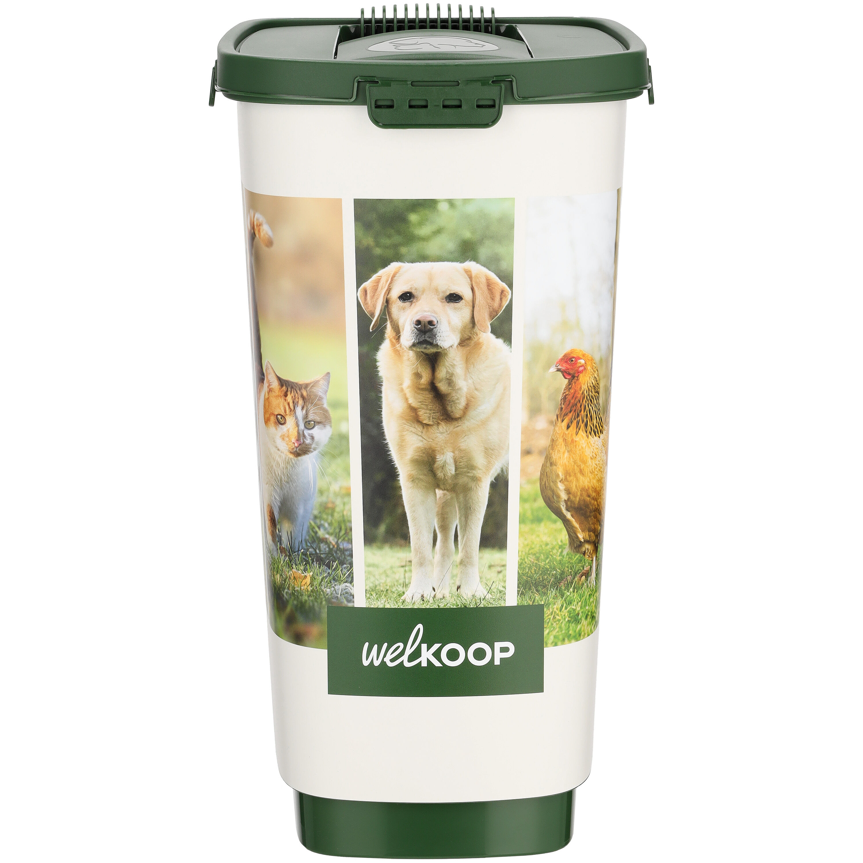 Welkoop Voerton - 50.00 l - 58.50 cm - Wit Groen - 39.10 cm - 29.60 cm
