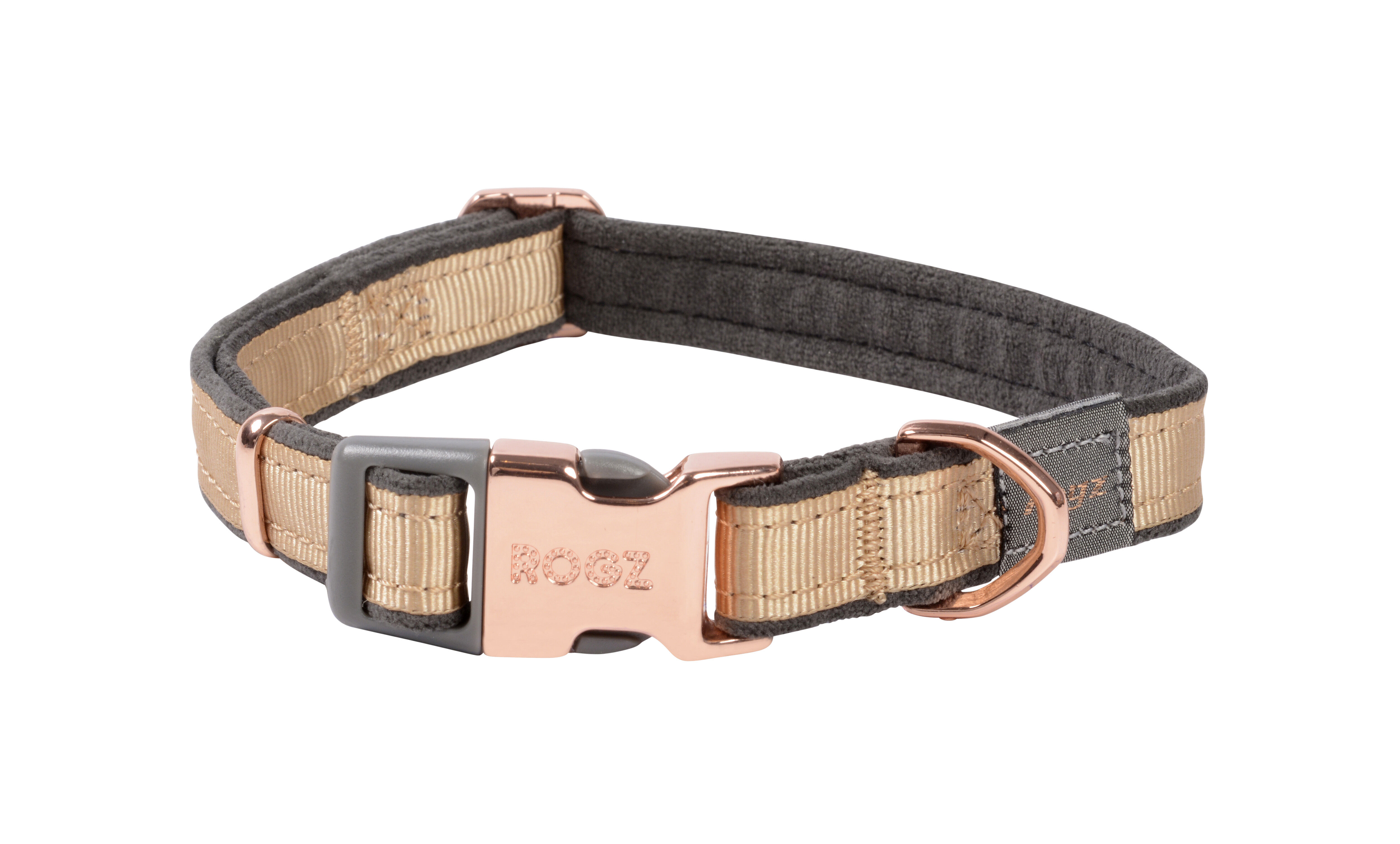 Rogz Beltz Urban - Halsband Hond - 25.00 cm - Goud - 4.50 cm - M - 2.00 cm Rogz Beltz Urban - Halsband Hond - 25.00 cm - Goud - 4.50 cm - M - 2.00 cm