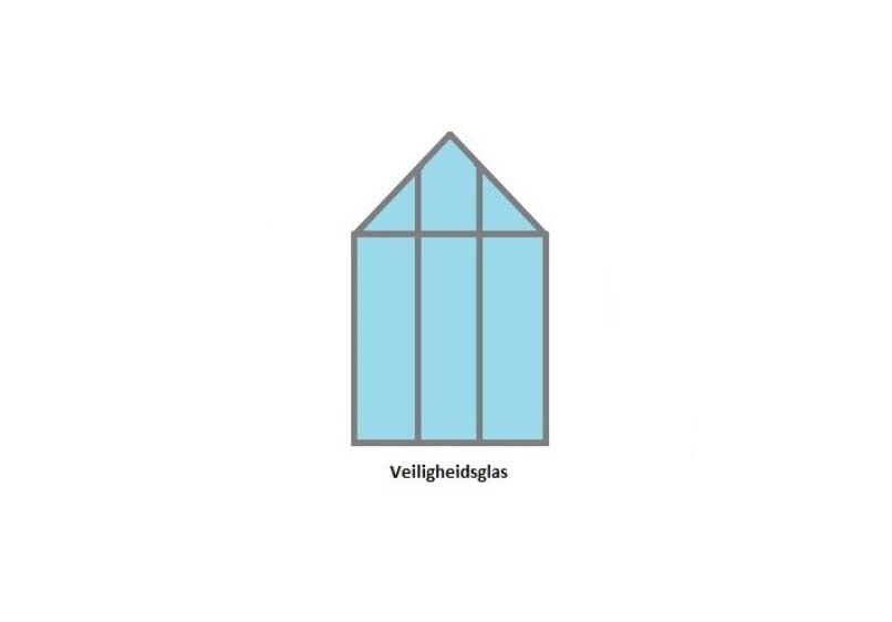 Halls Garden Room 12,9 - Tuinkas - 276.00 cm - Zwart - Veiligheidsglas - 389.00 cm - 391.00 cm