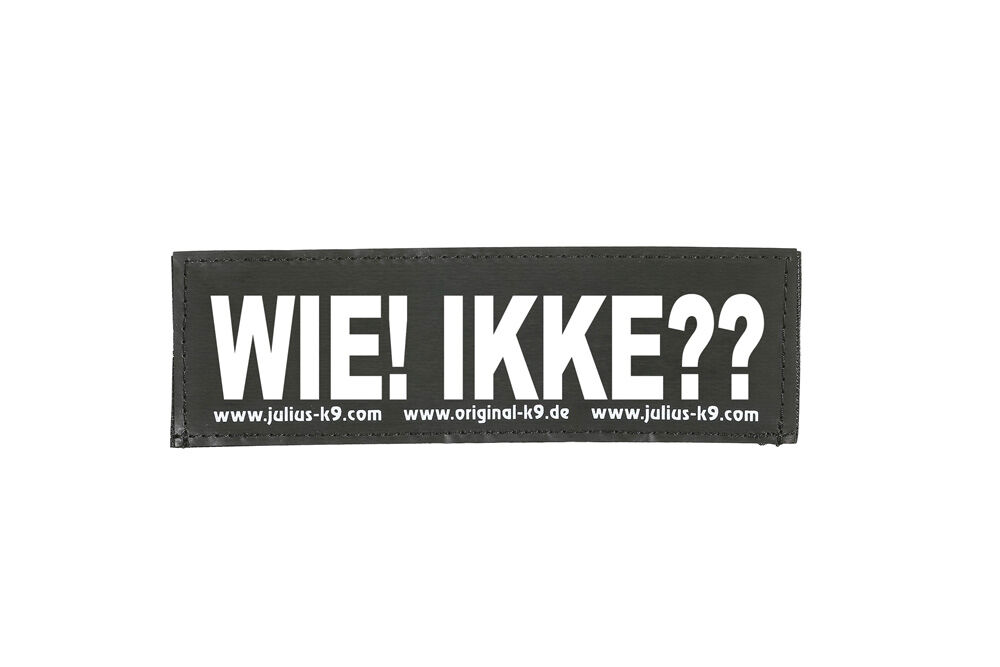 Julius K9 Wie! Ikke?? - Halsbandlabel Hond - zwart/wit - Maat 1-4