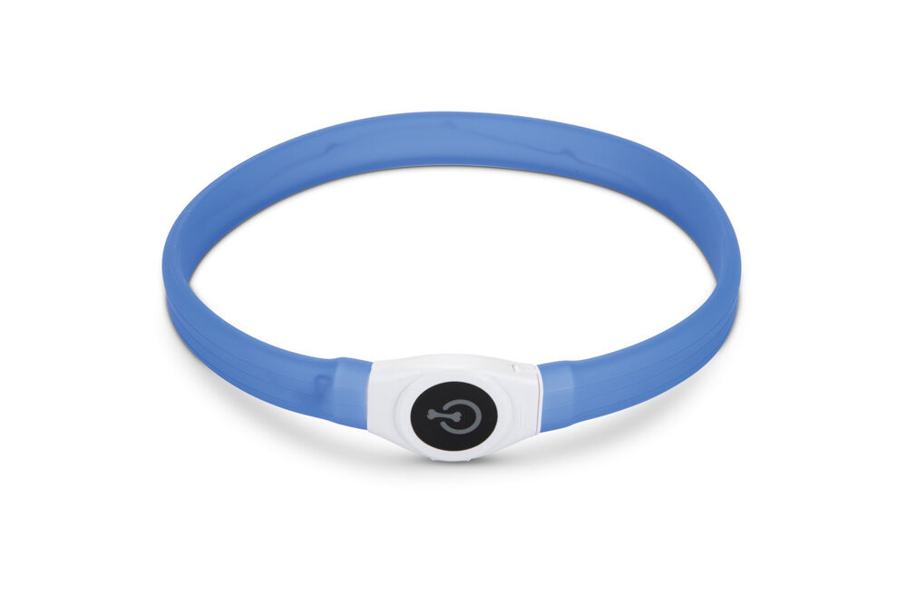 Beeztees Safety Gear Glowy USB - Lichtgevende Halsband - Hond - 26.00 cm - blauw - 25 mm - 21.50 cm - 65.00 cm