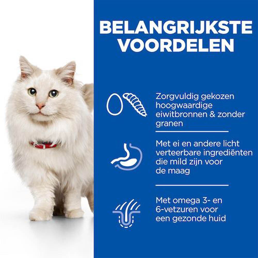 Hill's Hypoallergeen Adult - Kattenvoer - Ei en insect eiwitten - 1,5 kg
