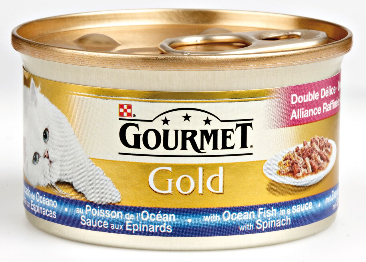 Gourmet Gold Luxe mix Multipack - Kattenvoer - 8x85 gram - Rund - Kip - 680 gram