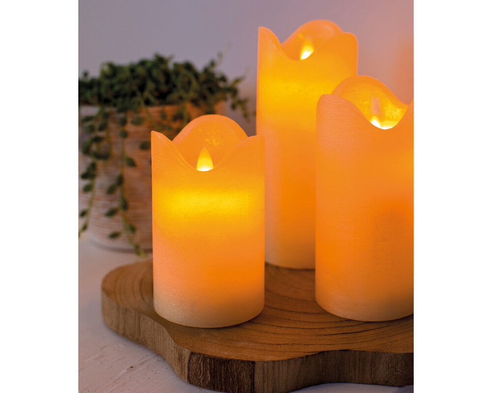 Lumineo LED Kaarsen - Kerstverlichting - 16.00 cm - Creme/warm wit