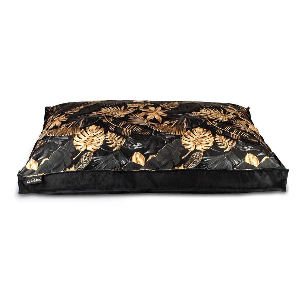 Lex & Max Dubai - Boxbed Hond - 80.00 cm - Zwart / Goud - 120.00 cm - 17.00 cm