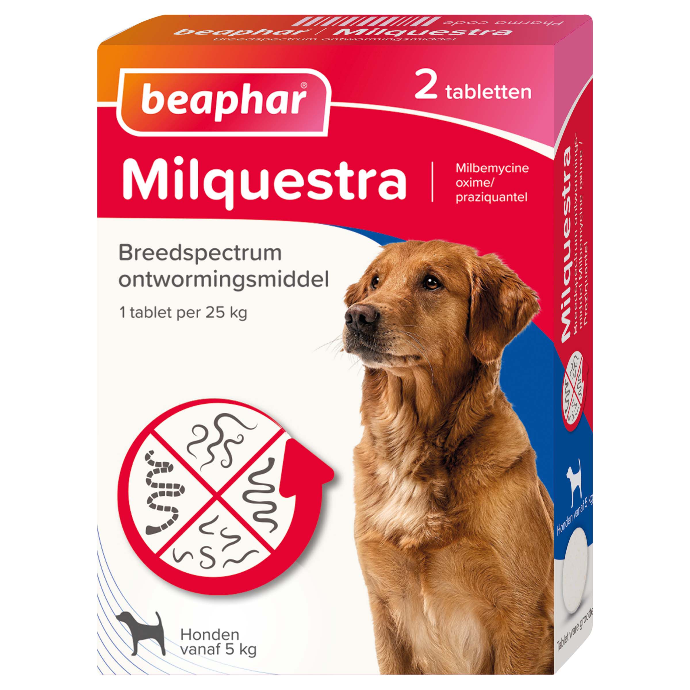 Beaphar Milquestra Hond 5-10kg - Wormenmiddel Beaphar Milquestra Hond 5-10kg - Wormenmiddel