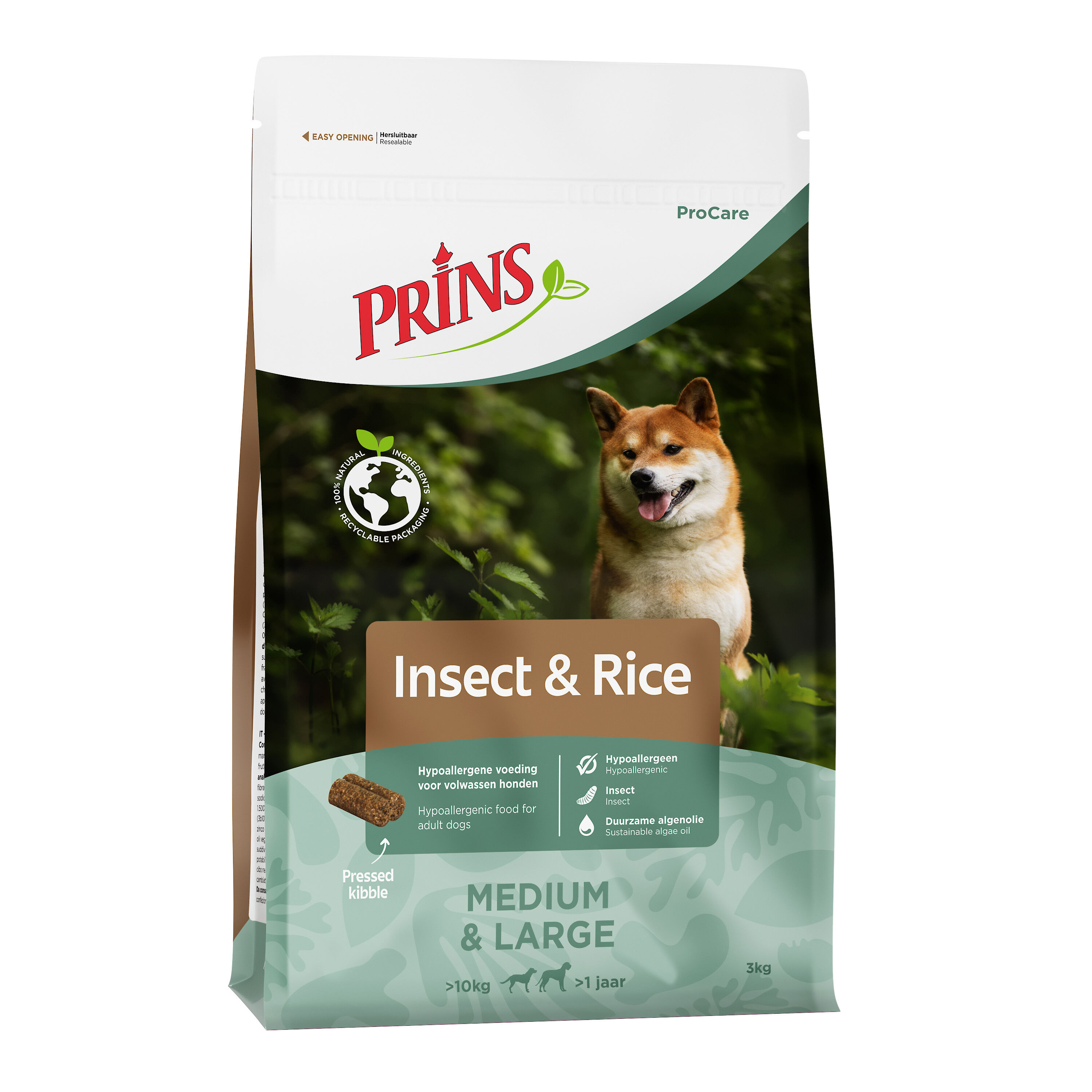 Prins Procare Medium - Large Geperste brok - Hondenvoer - 3.00 - insecten