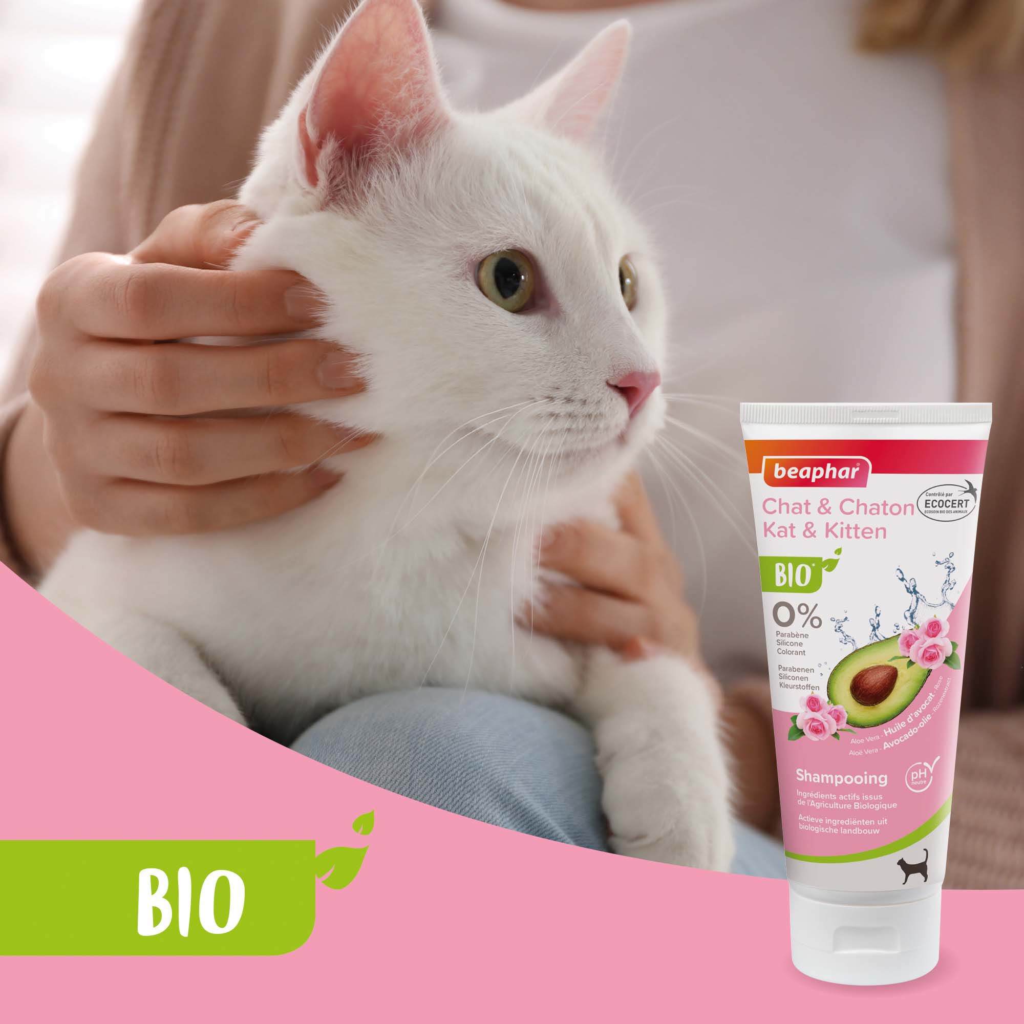 Beaphar Kat & Kitten Bio - Kattenshampoo - 200 - 17x6.8x3.5 cm