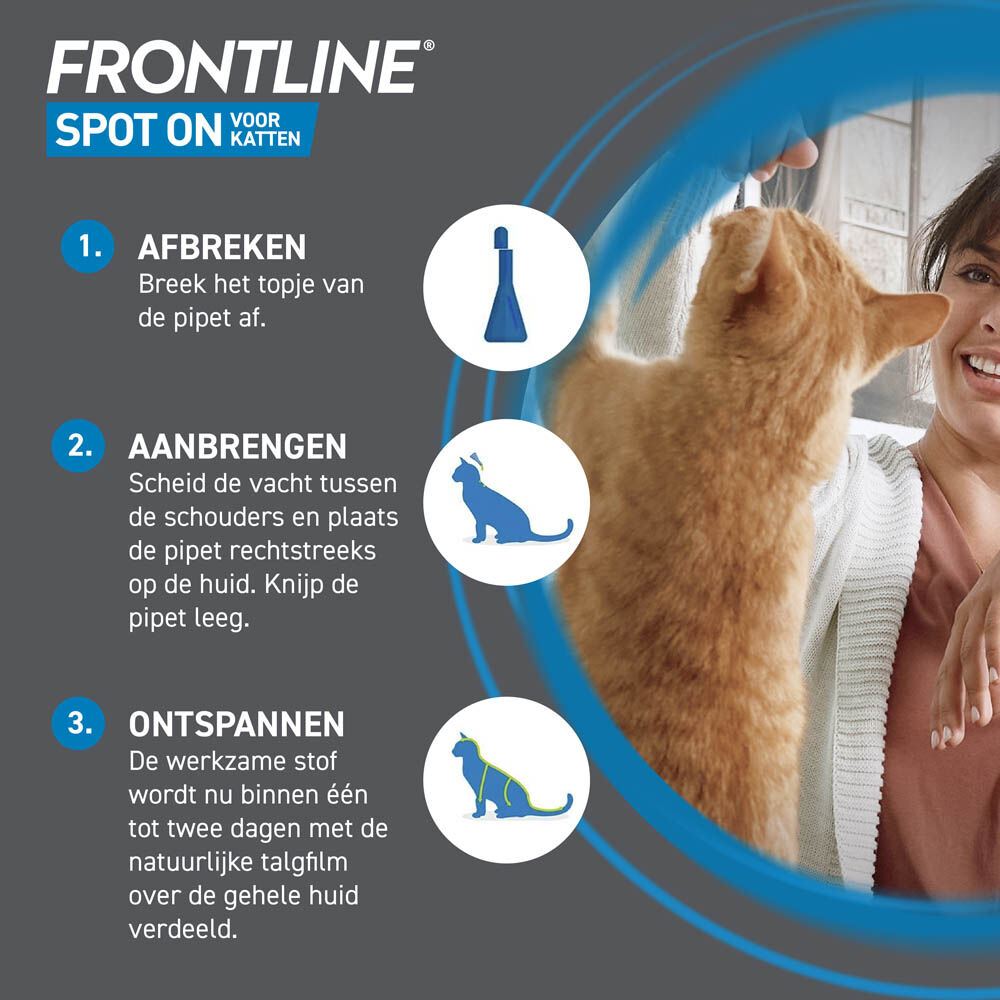 Frontline Spot On - Vlooien en tekenpipet - 3 pipetten