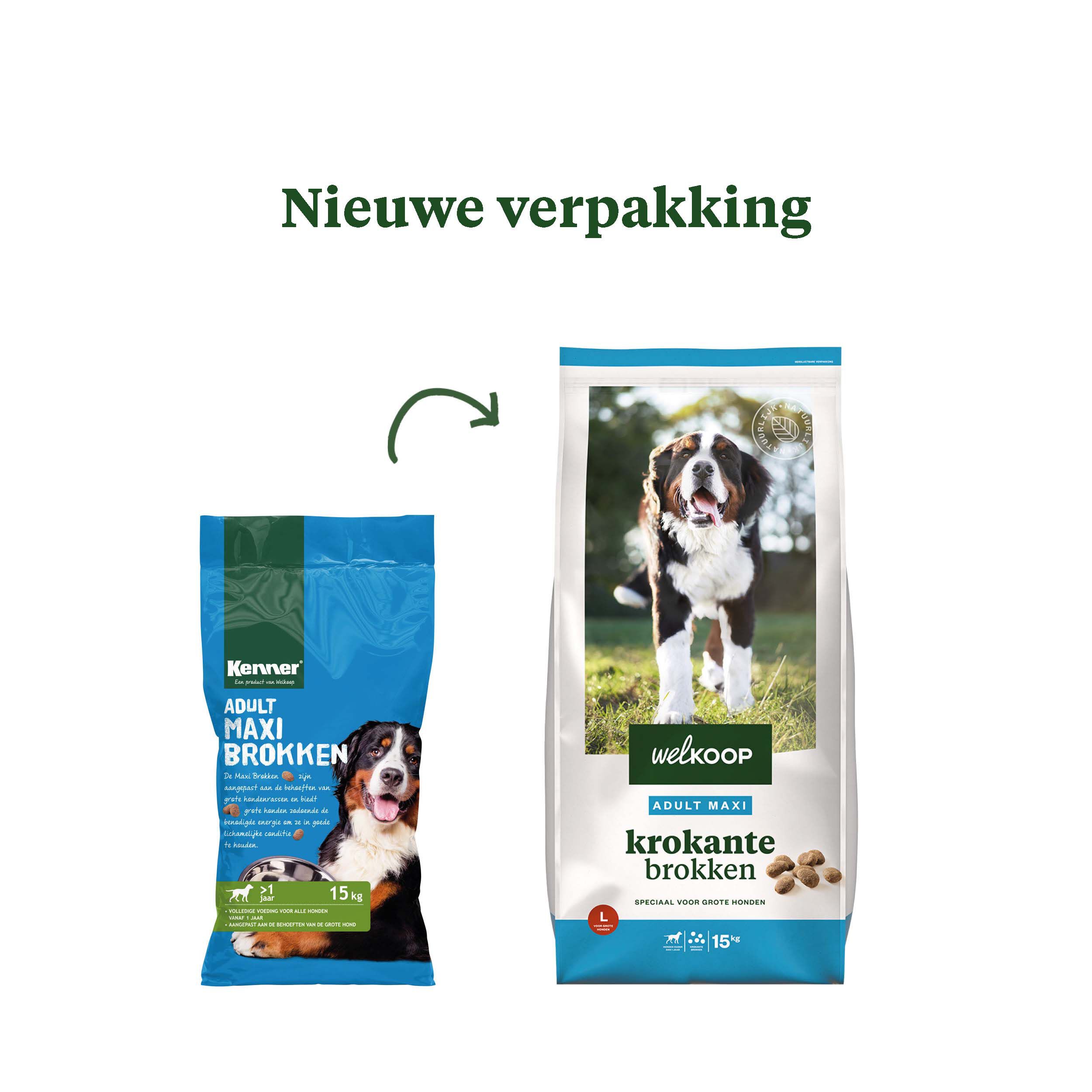 Welkoop Adult Maxi Krokante brokken - Hondenvoer - 15 - gevogelte