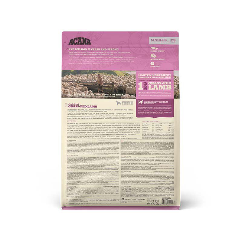 Acana Singles Grass-Fed - Hondenvoer - Lam - 2 kg