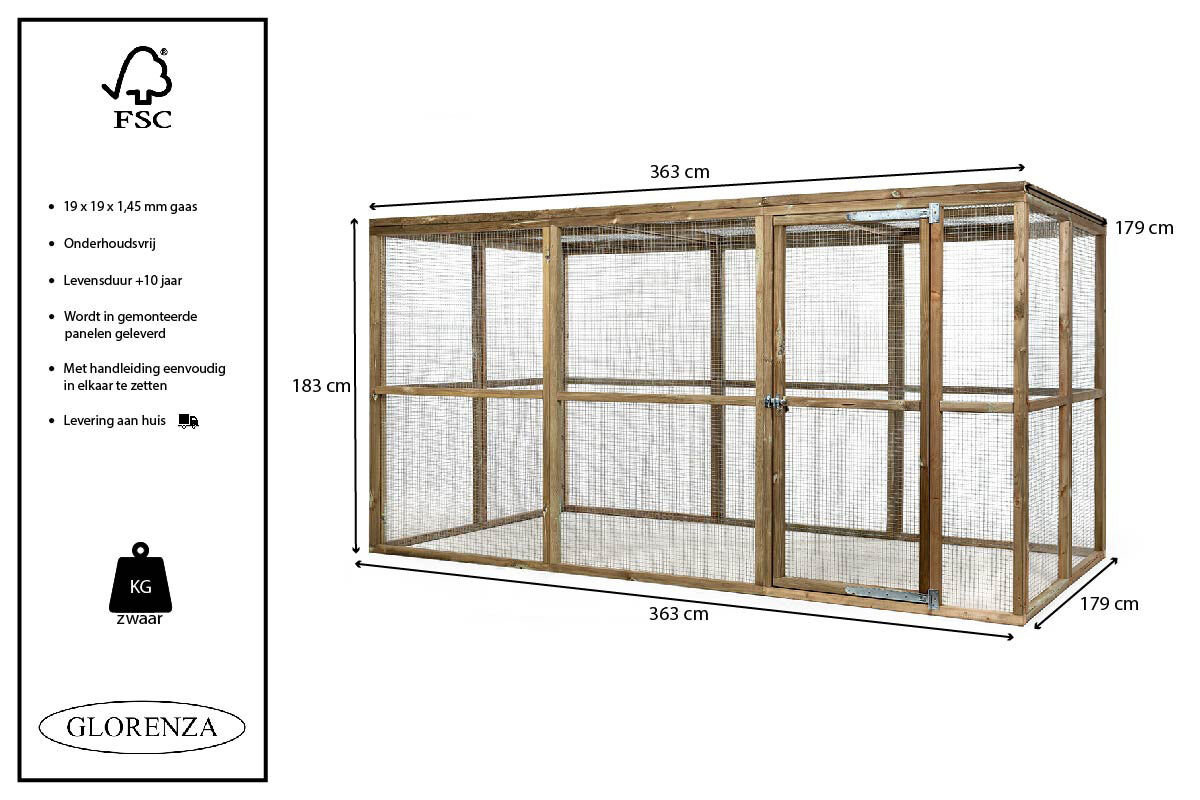 Glorenza - Ren - 179.00 cm - Naturel - 363.00 cm - 183.00 cm