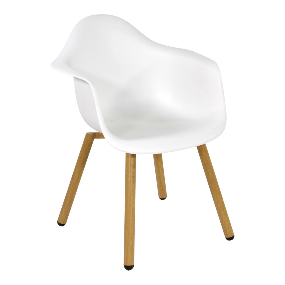 Lesli Living Montreux - Tuinstoel - 1.00 cm - Wit - 63.00 cm - 44.00 cm