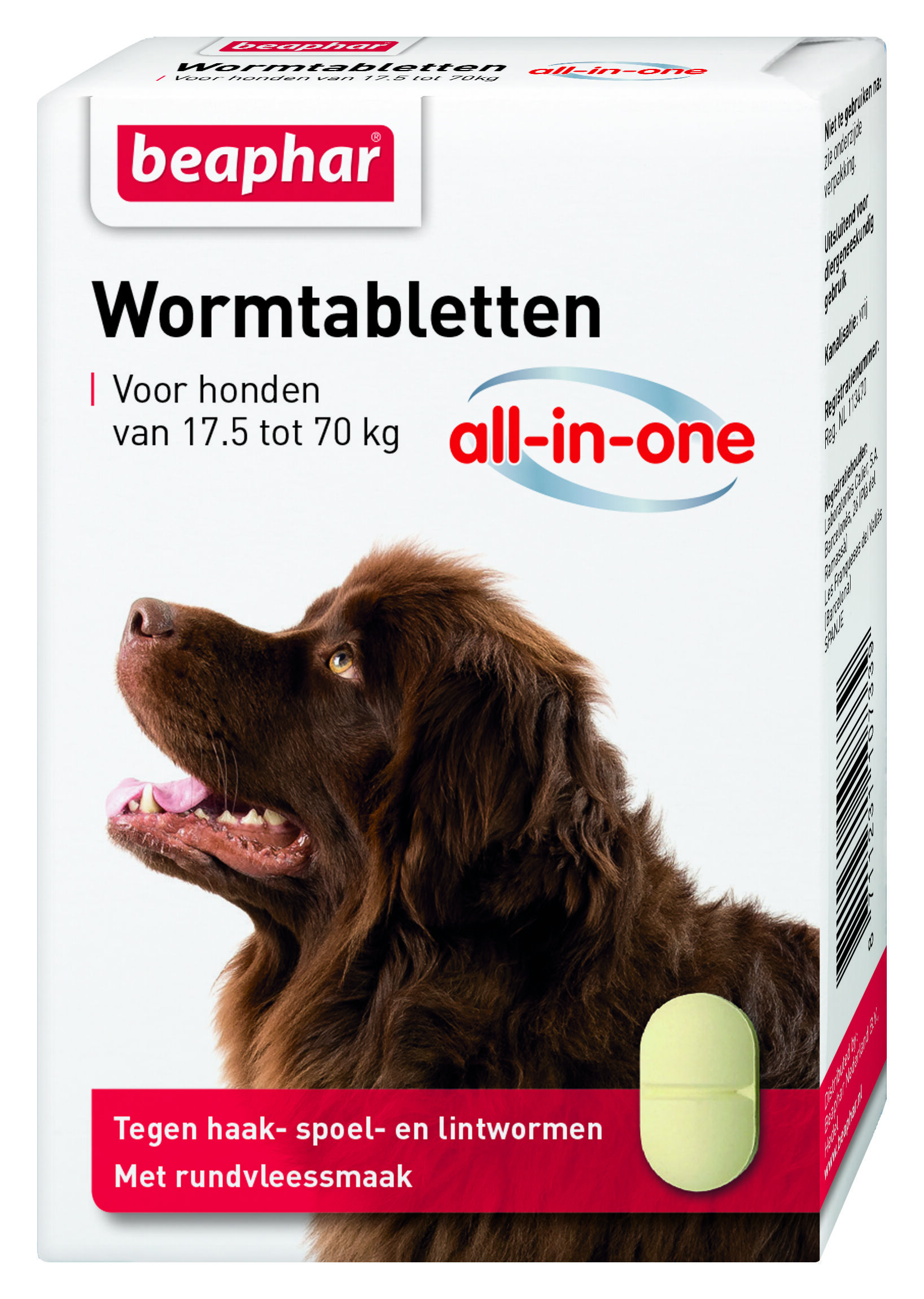 Beaphar All-in-one Tabletten - Ontwormen Hond - M/L Beaphar All-in-one Tabletten - Ontwormen Hond - M/L