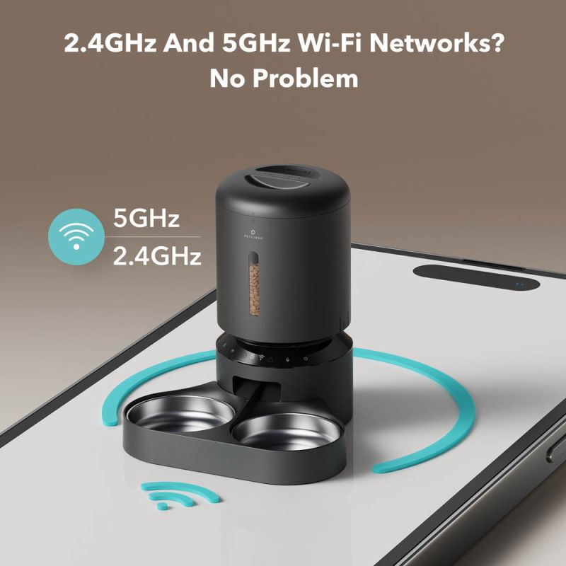 PETLIBRO Granary Duo met wifi - Automatische voerbak - Zwart - 19x34x19 cm