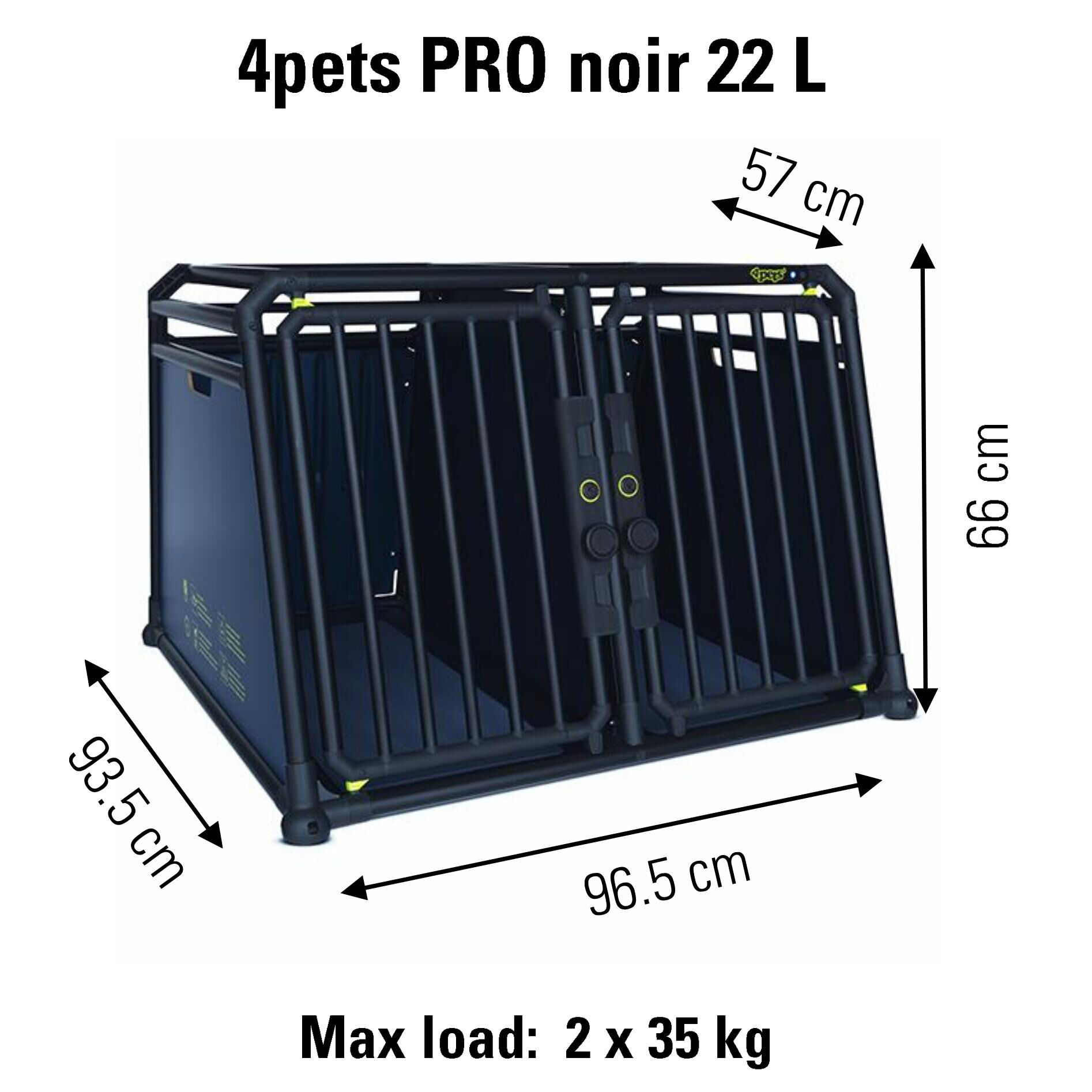 4Pets Pro Noir 2 - Autobench Hond