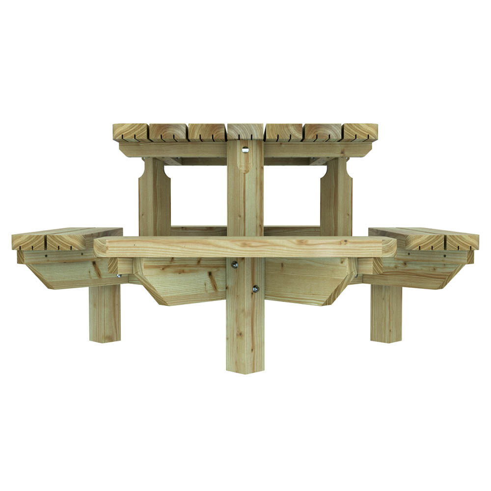 Outdoor Life Products Julia - Kinderpicknicktafel - Groen - 120x120x120 cm