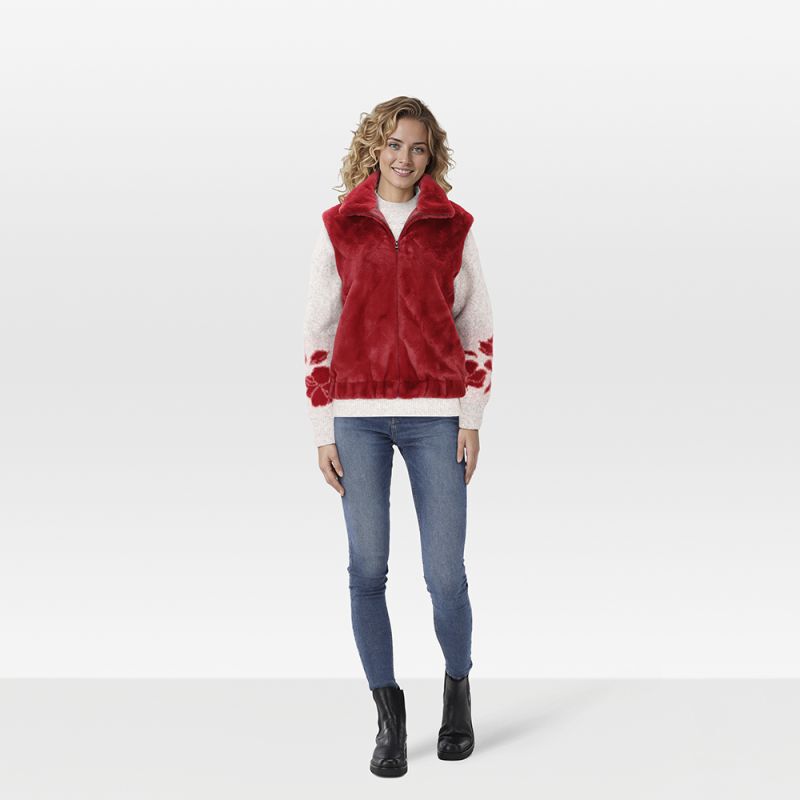 Veleste Jinta - Gilet - 36 - Rood