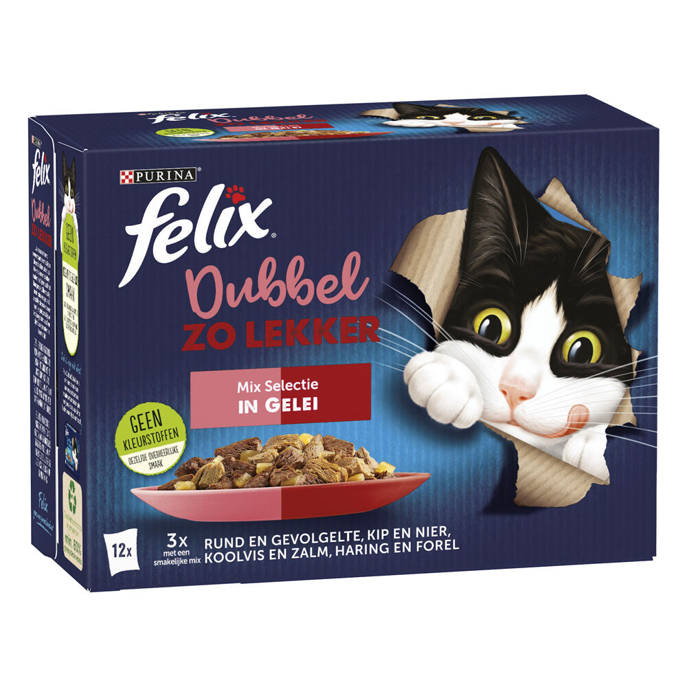 Felix Mixed Selection - Kattenvoer - 12x85 gram - 1020 - zalm, rund Felix Mixed Selection - Kattenvoer - 12x85 gram - 1020 - zalm, rund