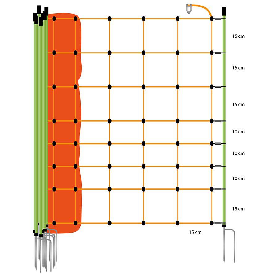 Gallagher Schapennet Dubbele Pen - Afrasteringsnetten - 15.00 cm - 110.00 cm - 5000.00 cm - 15.00 cm