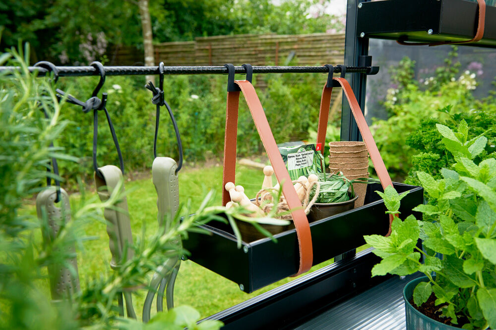 JULIANA Hanging Tray - Kweekschap - 6.00 cm - Zwart - 14.50 cm - 36.00 cm
