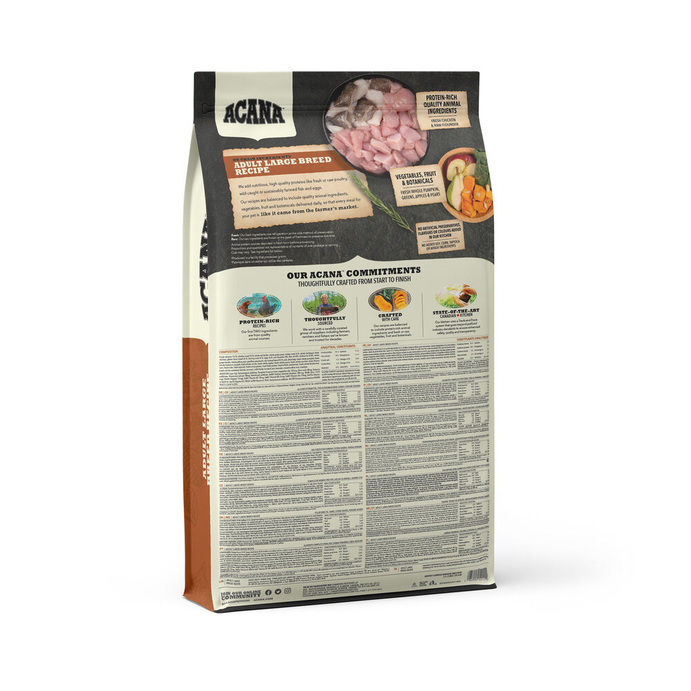 Acana Dog recipe Adult Large - Hondenvoer - Gevogelte - 11,4 kg