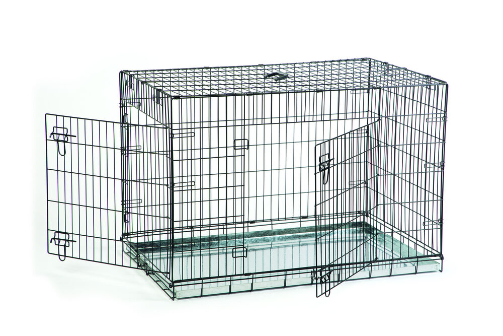 Beeztees 2-deurs - Hondenbench - Zwart - 10x113.5x75 cm - XL