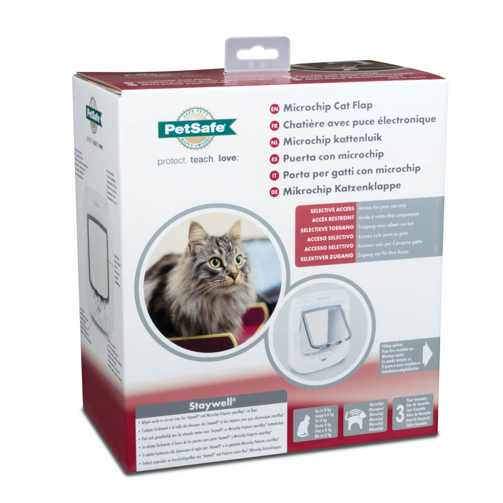 Petsafe - Kattenluik op microchip - 24.00 cm - Wit - 22.00 cm - 12.20 cm