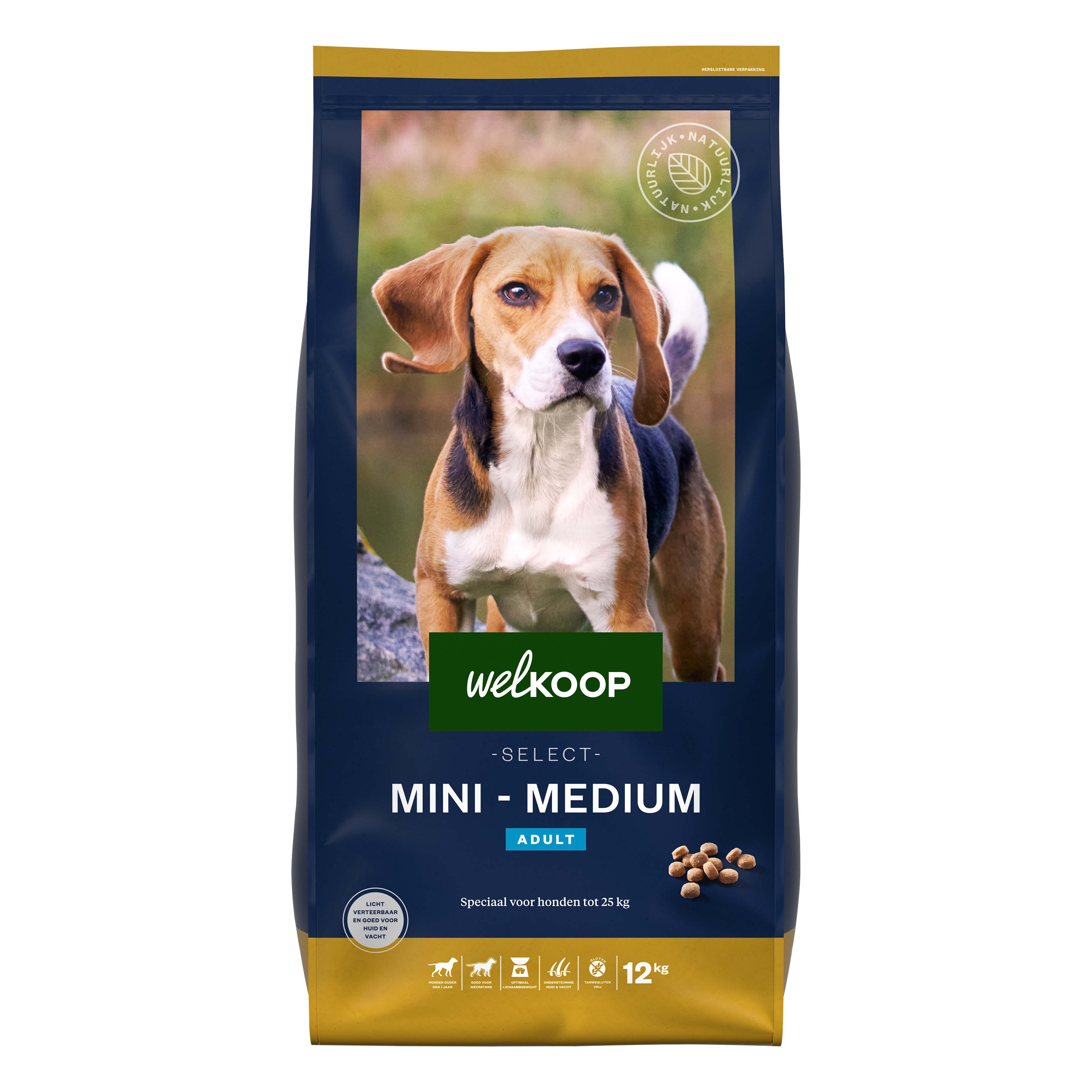 Welkoop Select Adult Mini-Medium Krokante brokken - Hondenvoer - 12.00 - kip