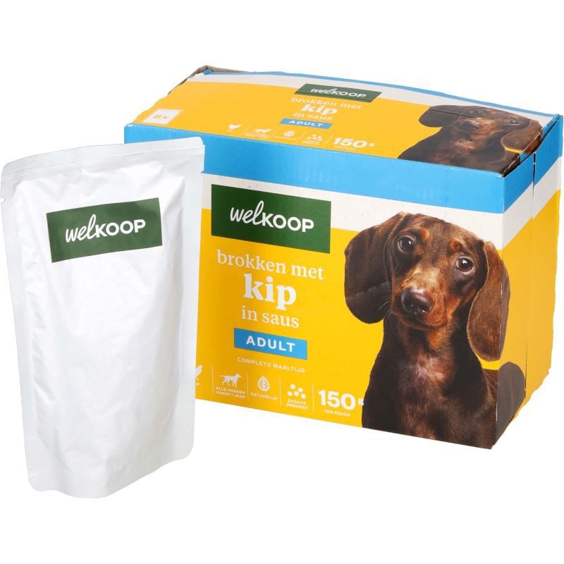 Welkoop Pouch - Hondenvoer - 8x150 gr - 150 - kip