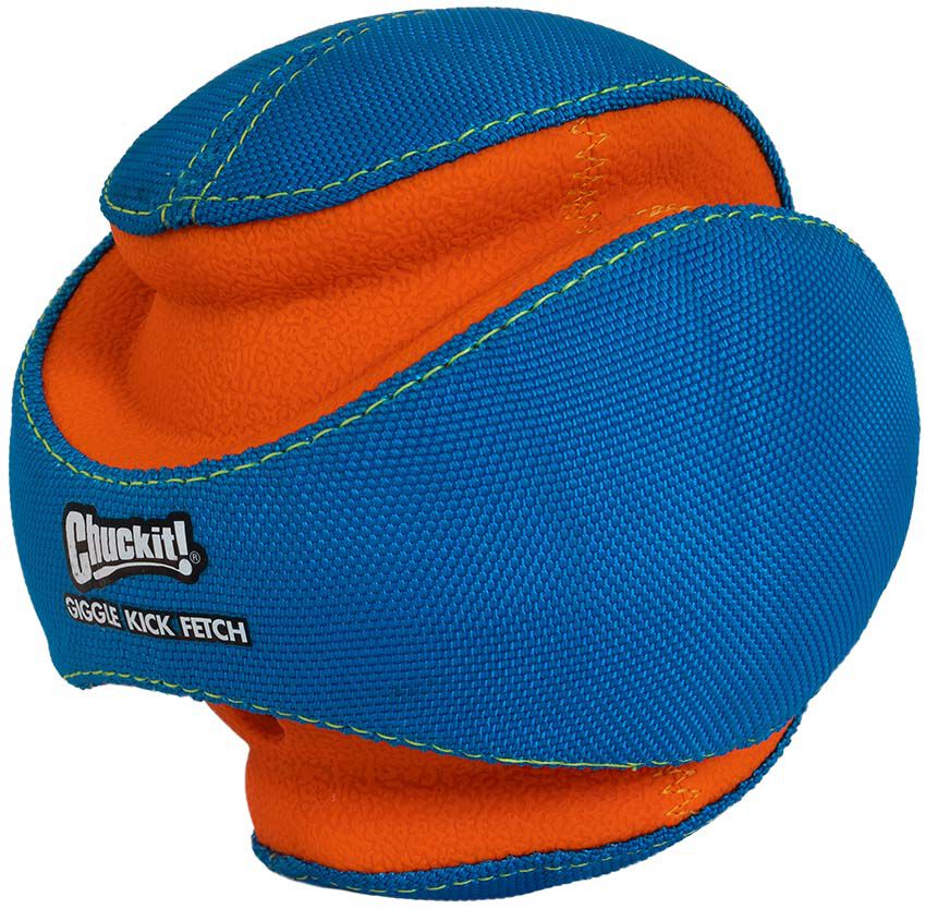 Chuckit Giggle kick Fetch - Apporteren - Hondenspeelgoed - Blauw/Oranje - 22x16x14 cm - Small