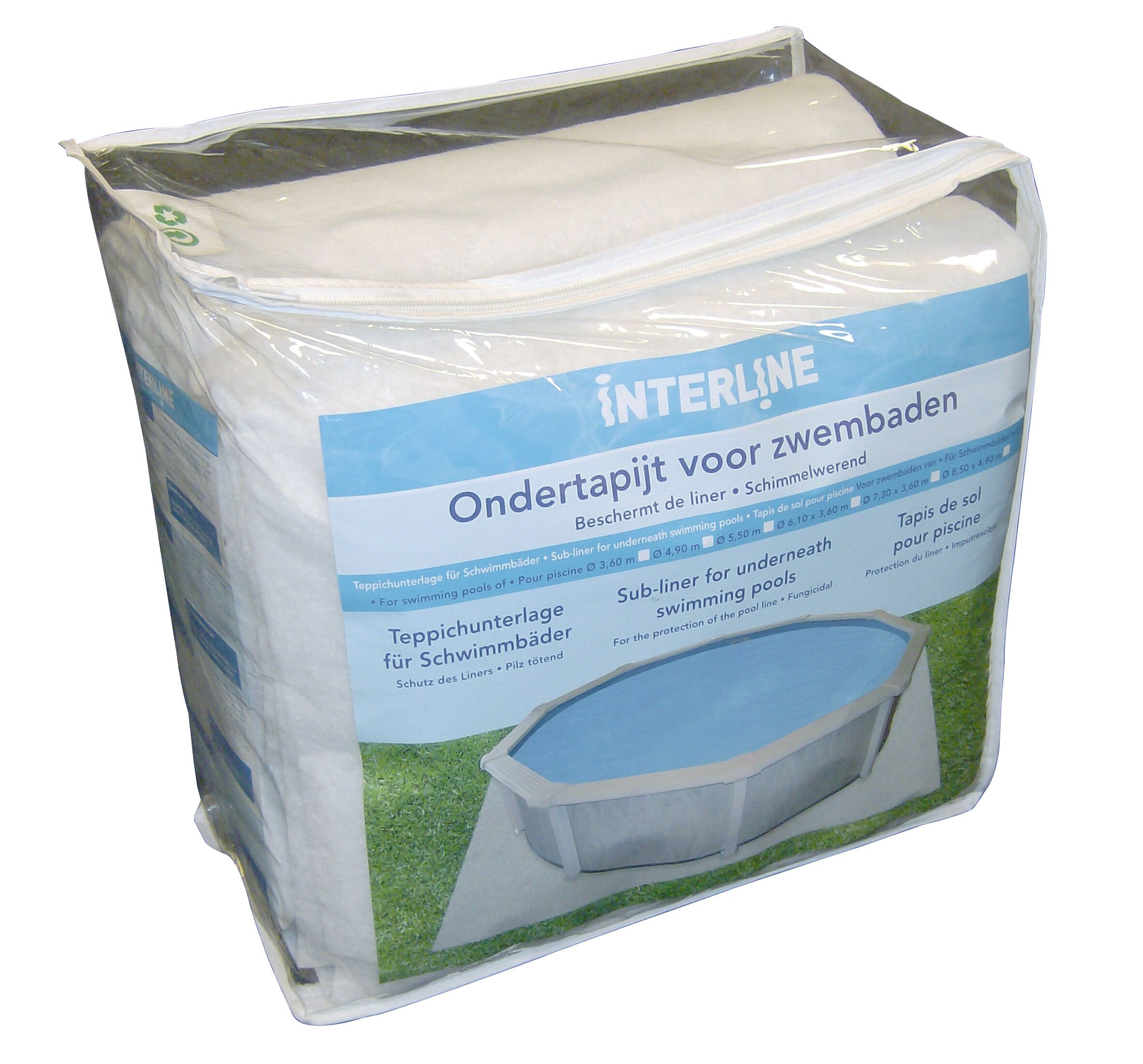 Interline  - Ondertapijt - Wit - 1x360x610 cm