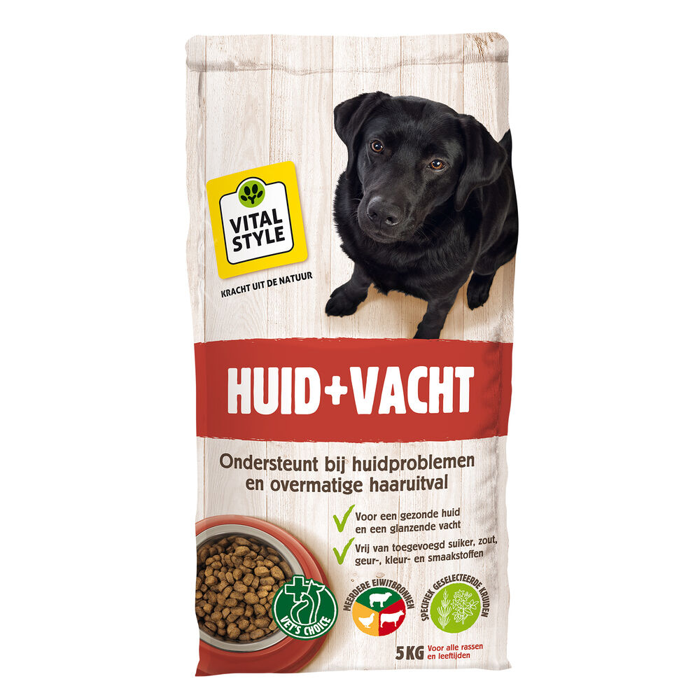 VITALstyle Huid + Vacht - Hondenvoer - 5.00 - kiwi