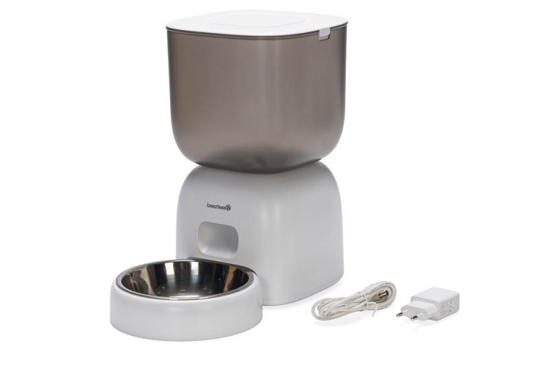 Beeztees Chris - Automatische voerbak - 3 liter - Grijs - 32x32x32 cm Beeztees Chris - Automatische voerbak - 3 liter - Grijs - 32x32x32 cm