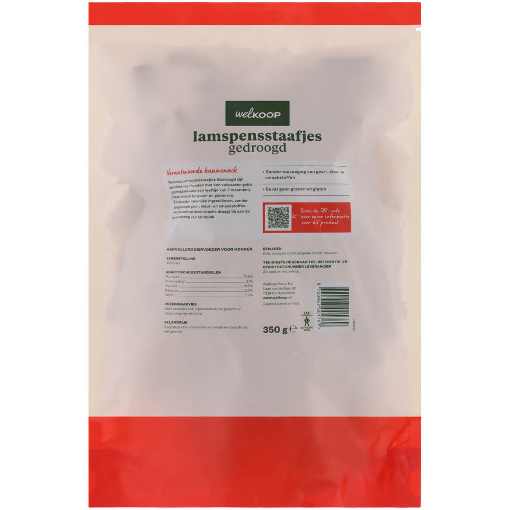 Welkoop - Lamspensstaafjes Gedroogd - 350 - lam