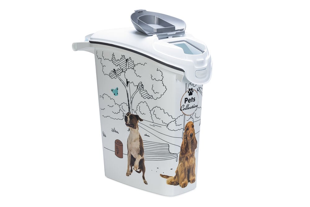 Curver Hond - Voercontainer - 23.00 l - 43.00 cm - Wit Grijs - 49.00 cm - 28.00 cm