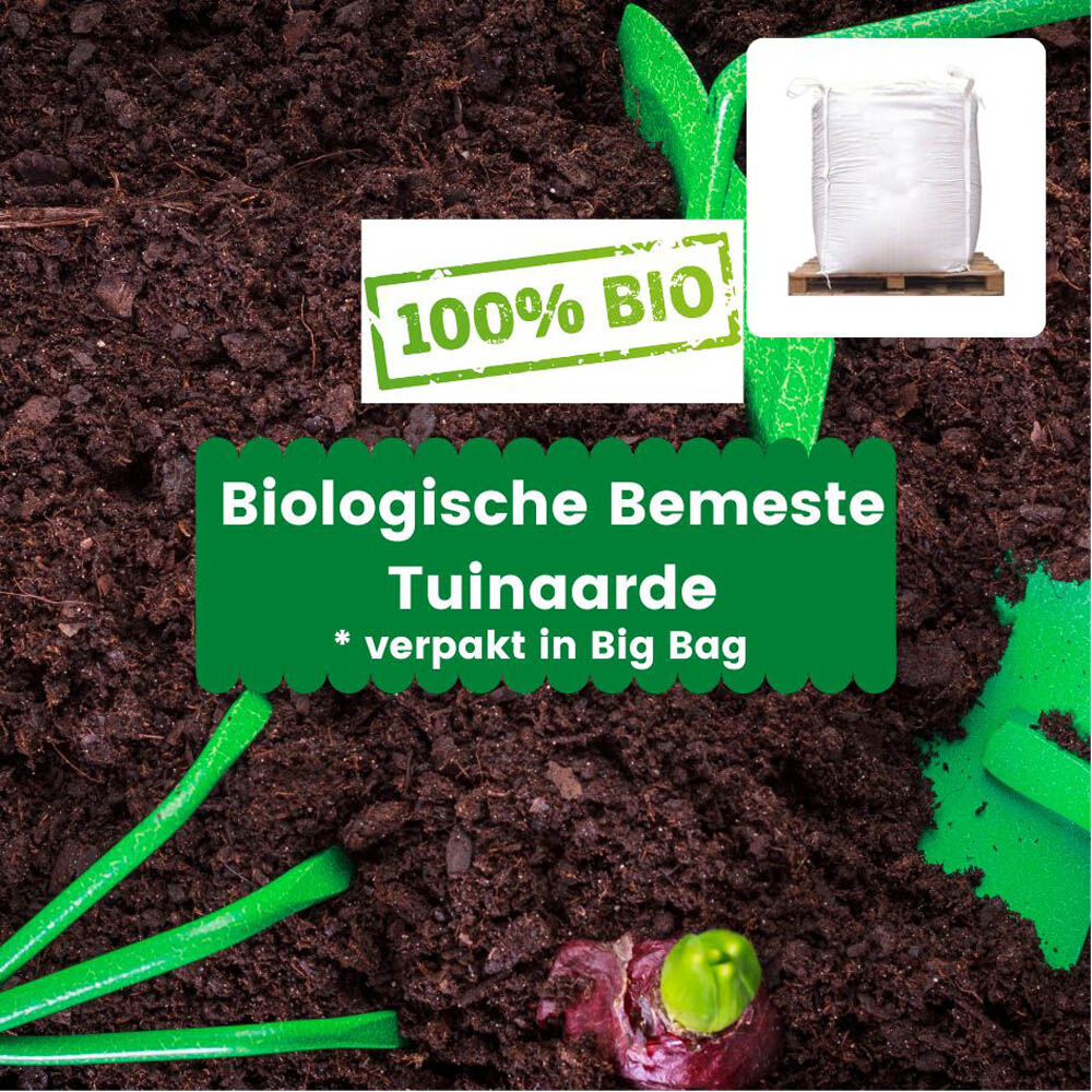 Bigbag - Bemeste Biologische Tuinaarde (1 m³) Bigbag - Bemeste Biologische Tuinaarde (1 m³)