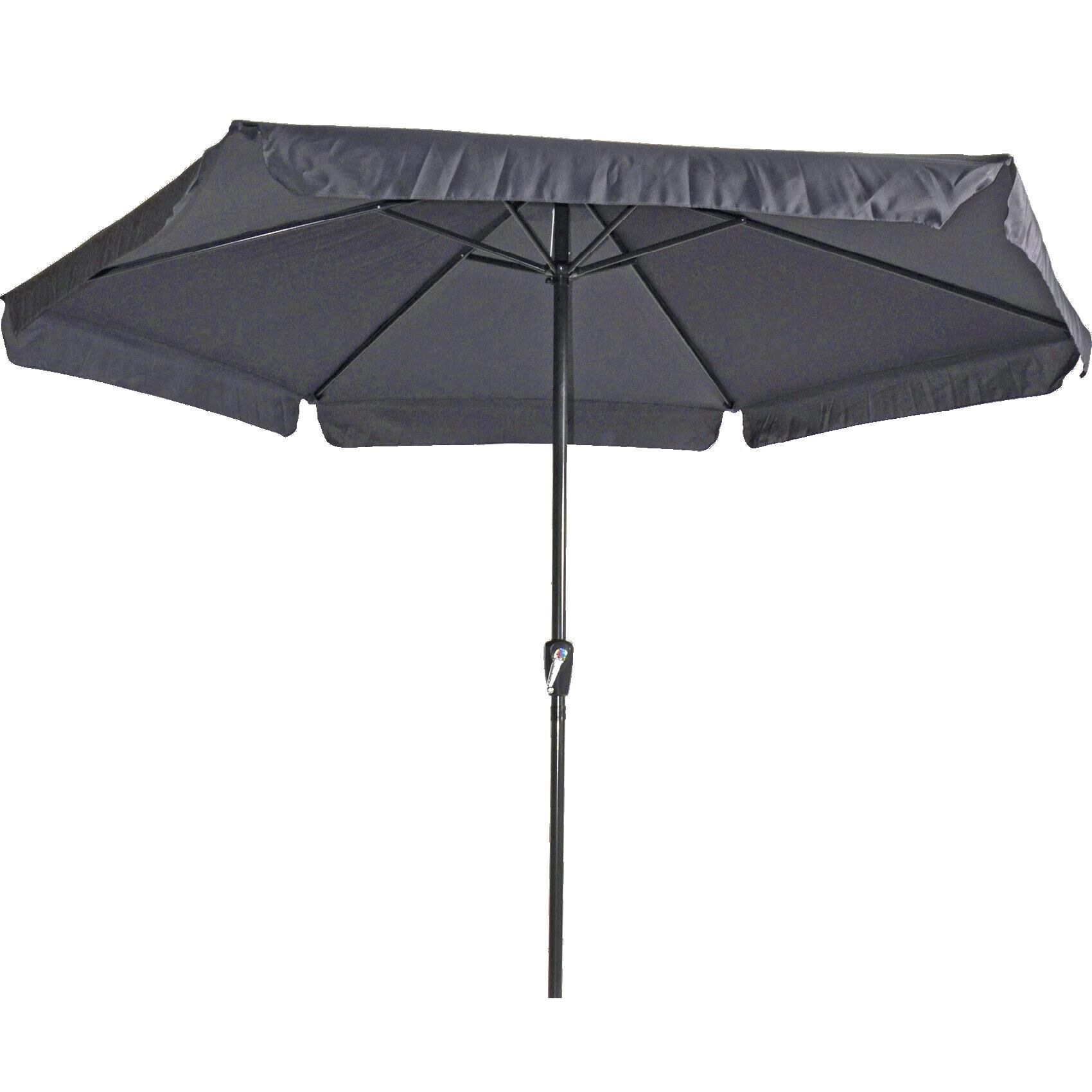 Lesli Living Gemini Stokparasol - Parasol - Grijs - 6x4x2 cm - 300 cm