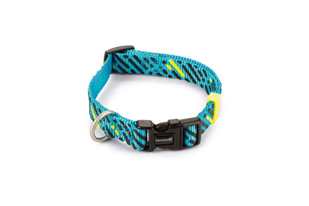 Beeztees Memphis - Halsband Hond - 40 cm - 1.00 cm - lichtblauw - 15 mm - 2.50 cm - 26 tot 40 cm - 40.00 cm