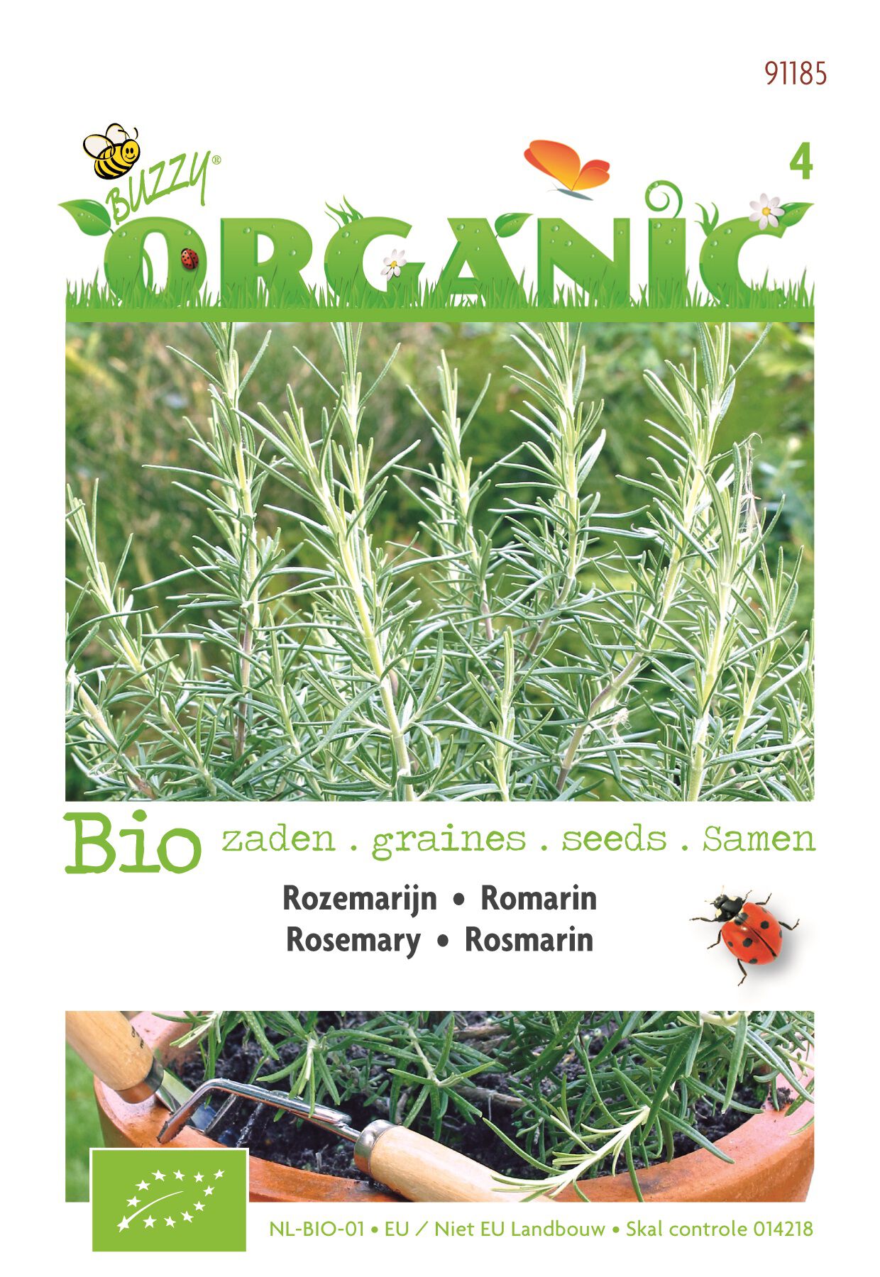 Buzzy Rozemarijn (BIO) Rosmarinus officinalis - Kruidenzaden Buzzy Rozemarijn (BIO) Rosmarinus officinalis - Kruidenzaden