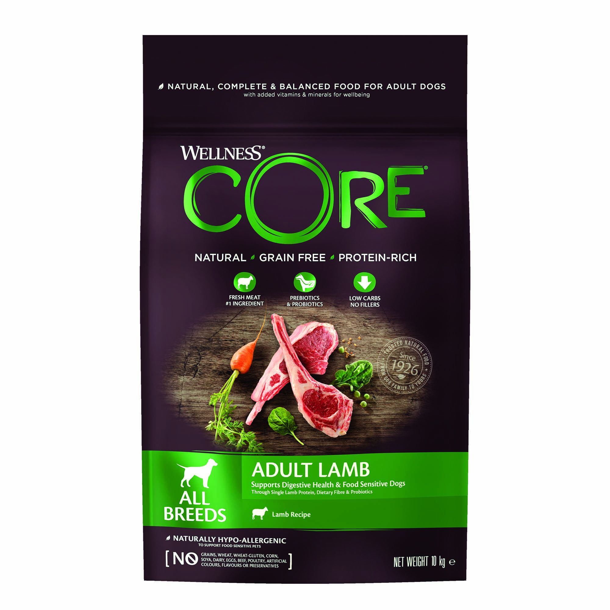 Wellness CORE Adult All Breeds - Hondenvoer - 10 - lam Wellness CORE Adult All Breeds - Hondenvoer - 10 - lam